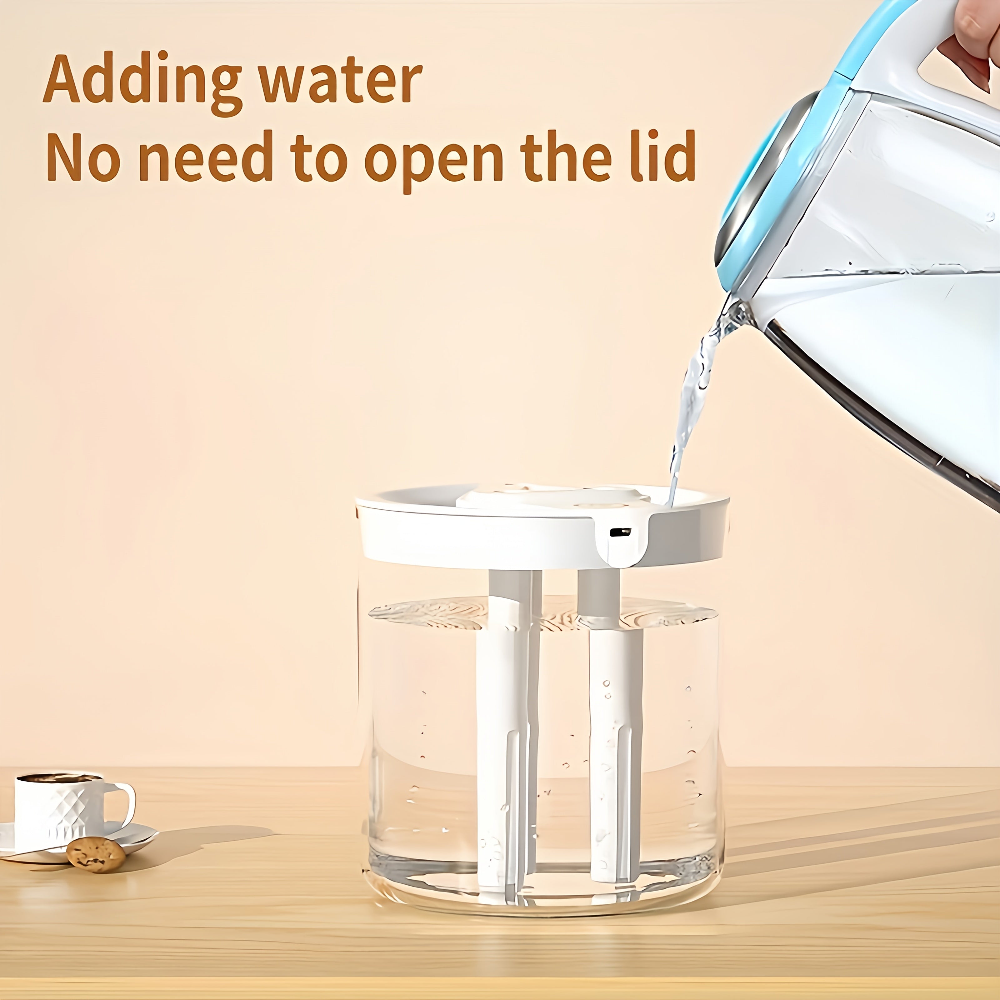 1pc Desktop Aroma Relax Humidifier, 3 Mist Ports, High Capacity, Made of Plastic Material, Suitable for Bedrooms and Offices, Desktop Design, Operating Voltage ≤ 36V